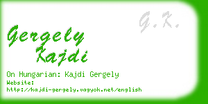 gergely kajdi business card